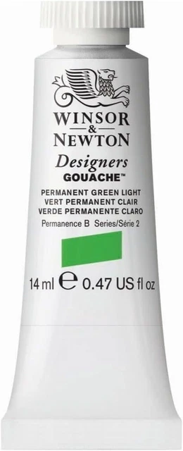 Winsor & Newton Designers Gouache Tube, 14 ml - Dauergrünes Licht