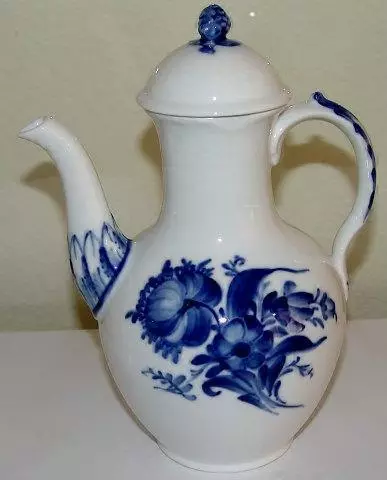 Antique Royal Copenhagen Blue Flower Braided coffee pot. Model