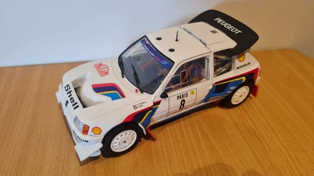Miniature Solido 1/18 - Peugeot 205 GTI 1.6 - Rouge Rallye Monte-Carlo 1986