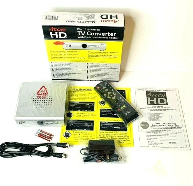 ACCESS HD Digital To Analog TV Converter with Remote Control DTA1050D Brand New