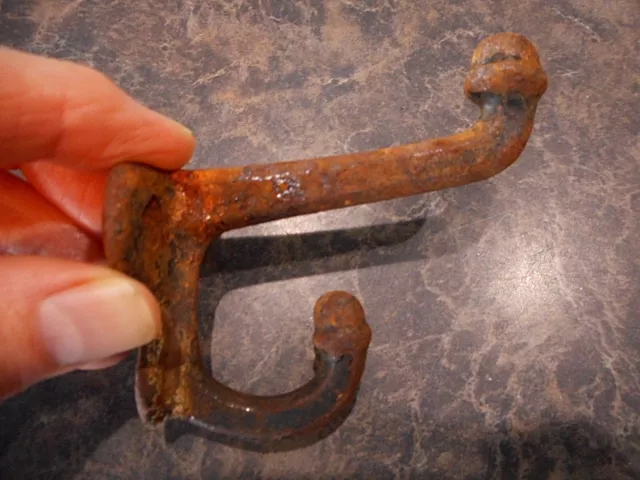 Acorn Primitive Antique Coat Hook Rusty Farmhouse Restoration Project 1920's ?
