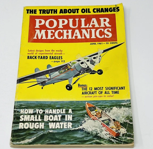 1961 POPULAR MECHANICS Magazine 12 Most Significant Aircraft Of All