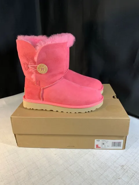 UGG Bailey Button II 1016226 Womens Pink Mid-Calf Winter Boots Size 6