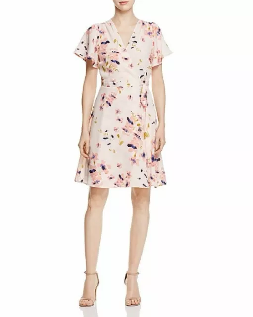 Vero Moda Lina Wrap Dress Pastel Pink S NWT New $55 2