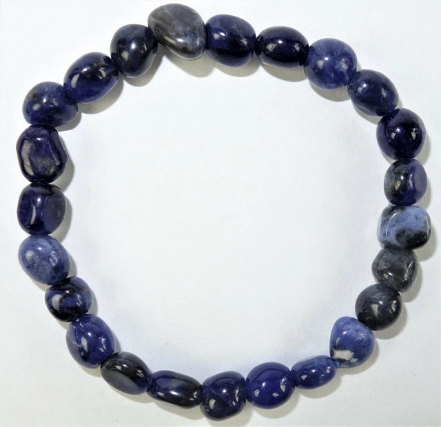 SODALITE  BRACELET - Psychic Ability, Inner Peace, Meditation, Healing Crystal