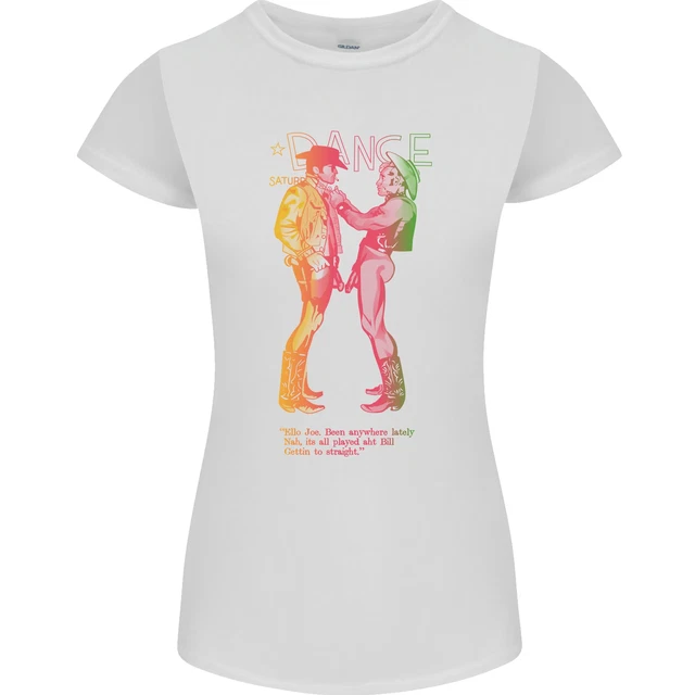 Come Worn By Sid Vicious Nuda Cowboy Lgbt Donna Minuta Taglio T-Shirt