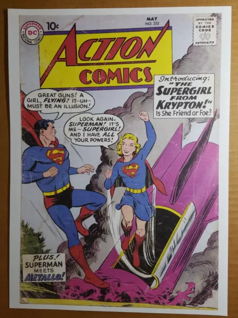 Supergirl Superman in Action Comics 252 DC Comics Poster by Curt Swan