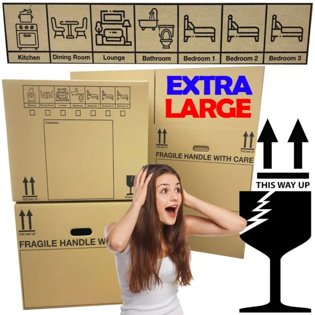 Extra Large (XXL) 21x21x16" Strong Removal Moving Cardboard Boxes