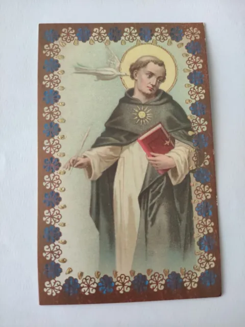 San Tommaso d'Aquino Gloriae Santino holy card