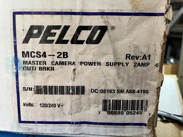 Pelco MCS4-2B Master Camera Power Supply, 2A, 120/240V