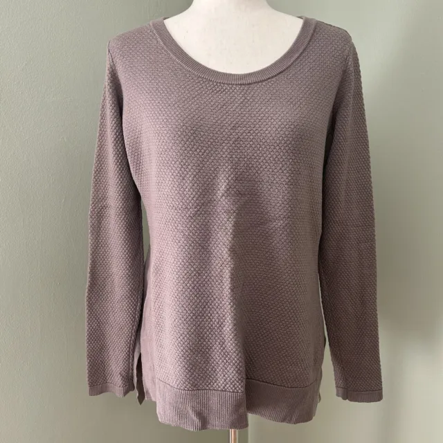 Kuhl merino wool womens purple crewneck knit sweater size medium