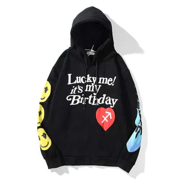 Hot selling Kanye hip-hop graffiti letters smiley face letters hoodie hoodies