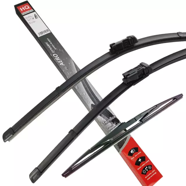 Front Rear Wiper Blades fits: PEUGEOT Rifter MPV (K9) 2018-onwards | HQ AUTOMOTI