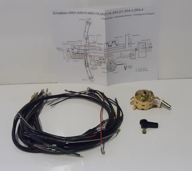 vapes bedeutung Kabelbaum S51 Vape Komplett Kabelbaum Simson S51 B VAPE 12V mit Schaltplan  Deutsche Herstellung main image 1