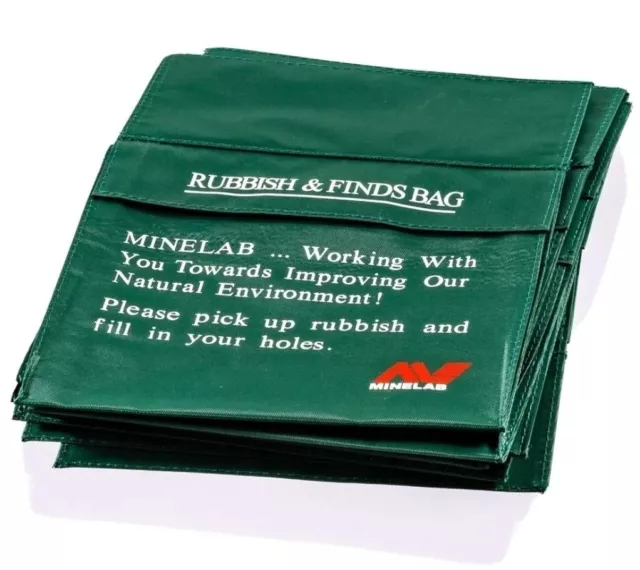 MINELAB Green Rubbish & Finds Bag - 10 PACK