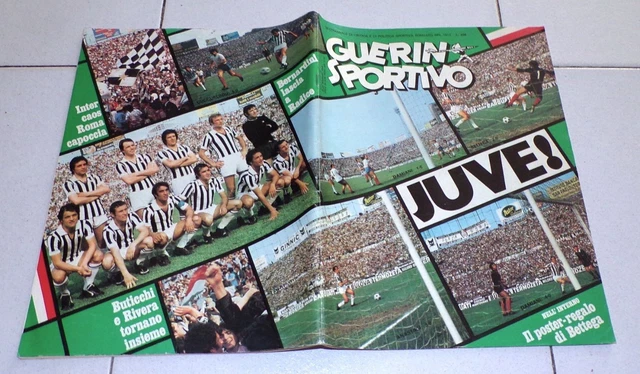 Guerin Sportivo N°38 1975 - Milan Rivera - Poster Inter Et Napoli - Revue Vintage