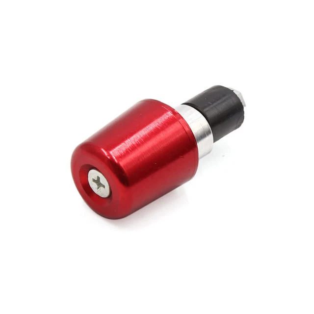 Rosso CNC in Lega 7/8" Manubrio Tappo terminale Presa Impugnatura per Motociclo