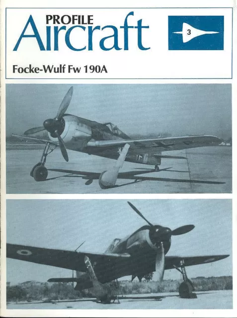 AIRCRAFT PROFILE 3 WH FOCKE-WULF Fw190A WW2 GERMAN LUFTWAFFE JAGDGESCHWADER