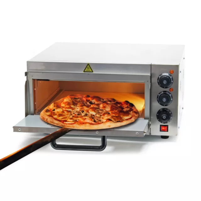 Pizzaofen Backofen Pizza 2000 Watt Edelstahl Pizzastein Gastro Ofen backen