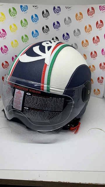 Casco omologato rivestito in ecopelle Accessorio Moto
