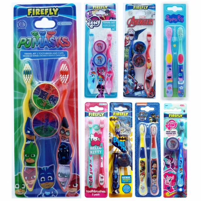 Toothbrush Twin Pack Kids Children Boys Girls Various TV Movie Characters Choice