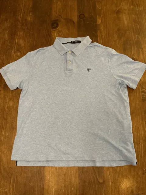 Daniel Cremieux Shirt Polo Mens Large Blue Classics 38 Crest Logo Banded Sleeve