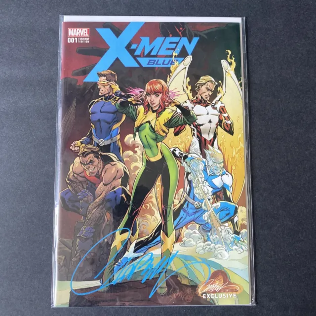 X-Men Blue #1 - J. Scott Campbell Exclusive Variant Cover A Signed W COA