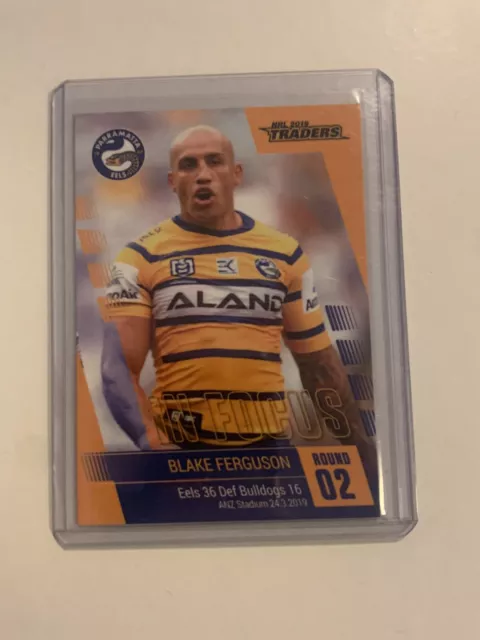 2019 NRL Traders Player in Focus Card Blake Ferguson Parramatta Eels 27 Of 73