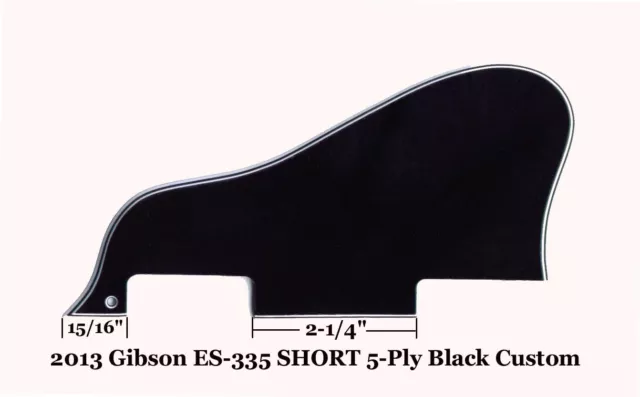 Gibson ES-335 SHORT 2013 Pickguard & Mount 5 plis blk guitare vintage projet NEUF 2