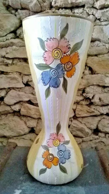 Deruta, grand vase vintage signé Ars Artigiana Deruta Italy, numéro 38 47/34.