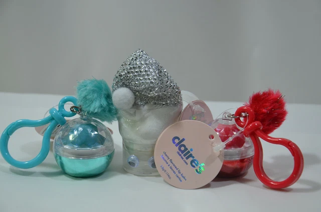 CLAIRE'S LIP BALM Cherry Vanilla Blueberry Flavor with Bag Clip 3.8g / 0.13oz