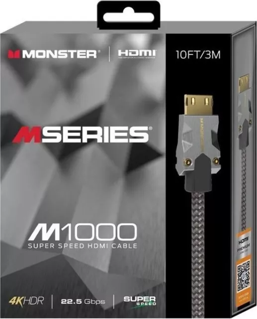 Monster Cable 700HD 4M High Speed HDMI Cable 13.12Ft - 14.3 Gbps - 1080p+ -  4K