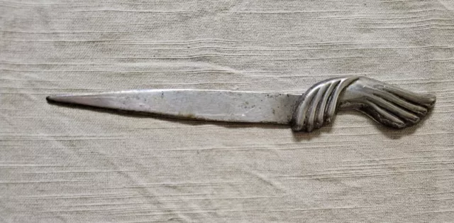 Old Taxco Mexico 925 Sterling Silver Letter Opener Spiral Fluted Wave Design