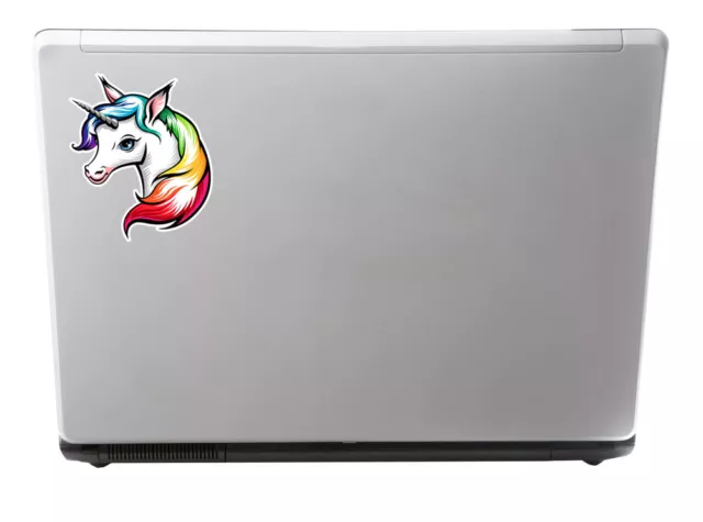 2 x Pretty Unicorn Vinyl Stickers Laptop Car Girls Horse Pony Fun Gift #6704/SV 3