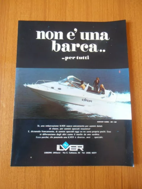 Ilver Ecstasy Cabin 7,20 Scafo Motoscafo Barca 1973 Vintage Pubblicita Ad
