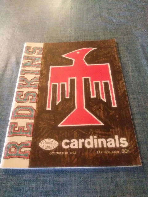 Vintage Oct 10, 1965 Washington Redskins vs St. Louis Cardinals Program