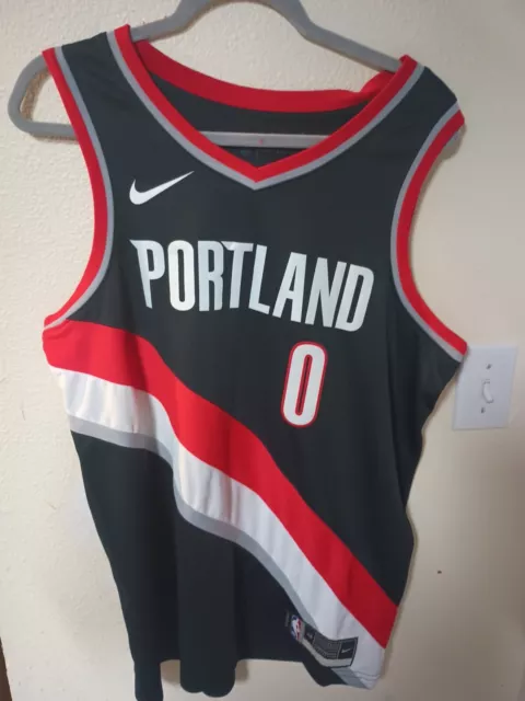 Damian Lillard Men's 48 L Portland TrailBlazers Nike Swingman NBA Jersey
