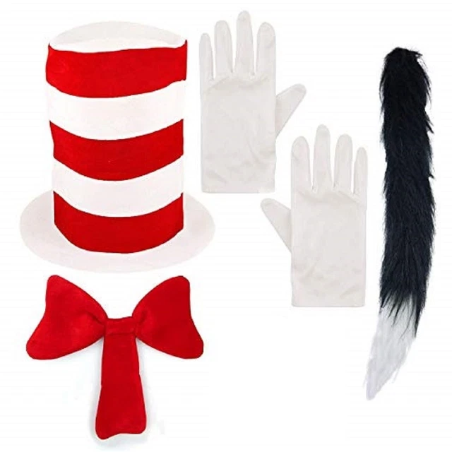 ADULT CAT IN The Hat Fancy Dress Dr Seuss Costume World Book Day