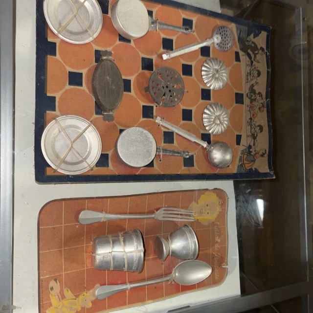 Ancienne Dinette Faïence Fine HBCM 18 Pièces - Décor Pochoir Années 1920/30