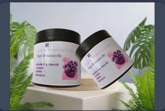 Huile De Palmiste Noire Pure Concentrée - 200 Ml, Pour Corps Et Cheveux, Senteur Naturelle, Neuf