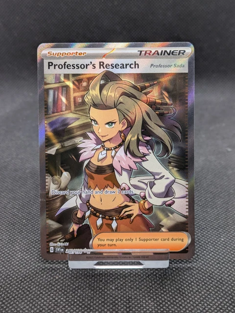 Pokemon TCG SV1 Holographic Card Professor's Research Holo Pokemon Card - Scarlet & Violet, Near Mint, 2023 Pokemon Cards Pack Pokemon TCG SV1 Holographic Card Professor's Research Holo Pokemon Card - Scarlet & Violet, Near Mint, 2023 Pokemon Cards Pack
