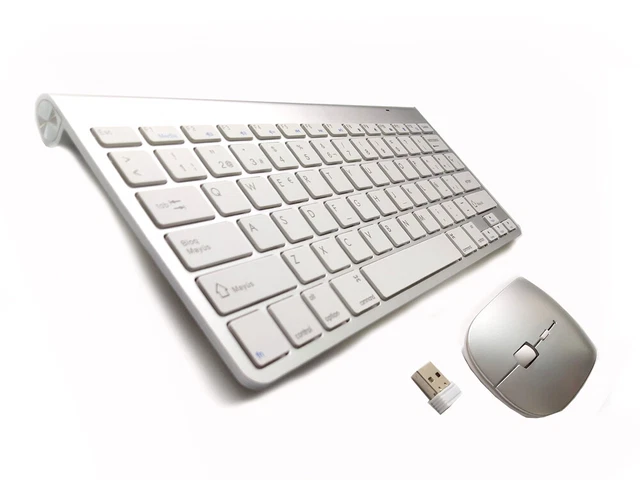 Combo Teclado + Raton Wireless Inalambrico 2.4G Interfaz Usb Con Letra Ñ Pc Mac