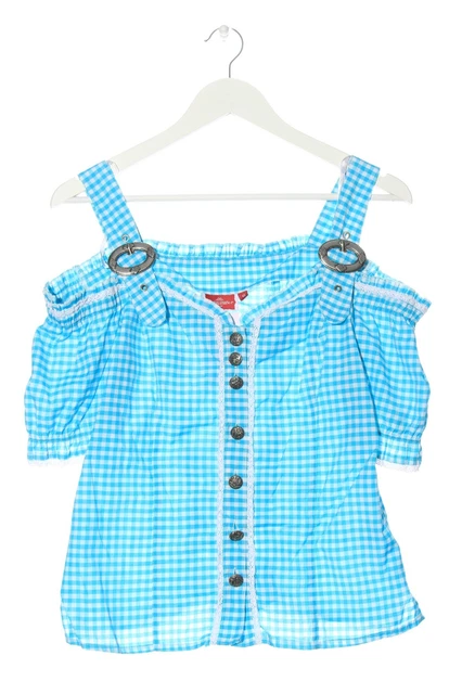 CHIAVI camicetta tradizionale donna taglia DE 40 blu-bianco look casual