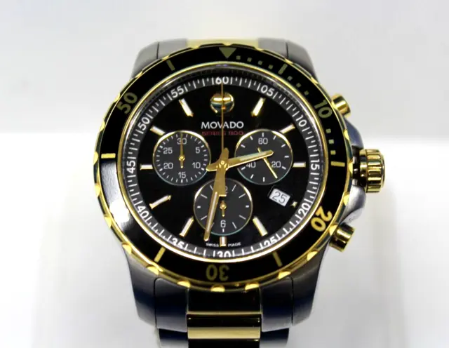 Men's Movado Chronograph Series 800 Two Tone Stainless Steel Watch 14.1.19.1447