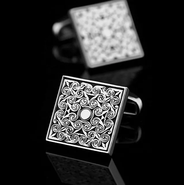 Mid-Century Art Deco Style Design Mens Beautiful Handmade Cufflink In 925 Silver