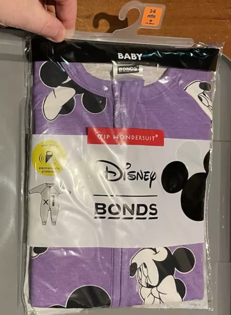 Bonds Wondersuit Size 00 3 To 6 Months Purple Minnie Mouse