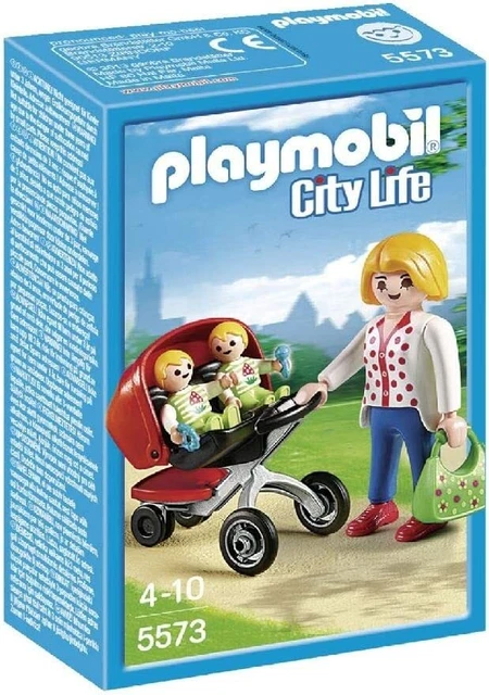 Original PLAYMOBIL City Life 5573 Maman Avec Poussette De Manchette
