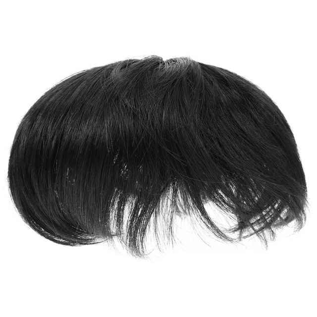 TOPPER / TOUPET En CHEVEUX HUMAINS 100% VRAIS - Longueur 15-20cm, Couleur Châtain Foncé/noir - NEUF Avec étiquettes