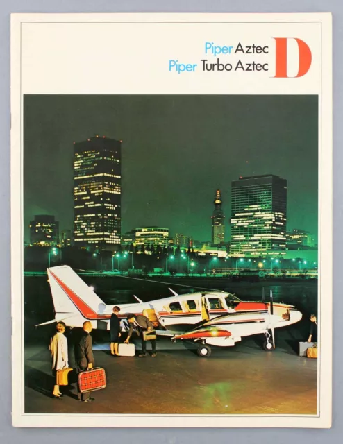 Piper Aztec & Turbo Aztec D Manufacturers Sales Brochure Cutaway Factory