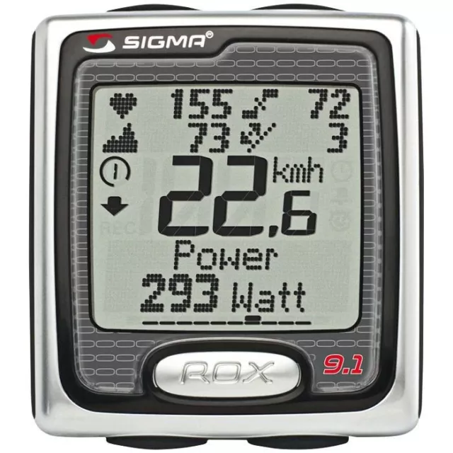 Sigma ROX 9.1 Multi-Function Bike Computer - Black